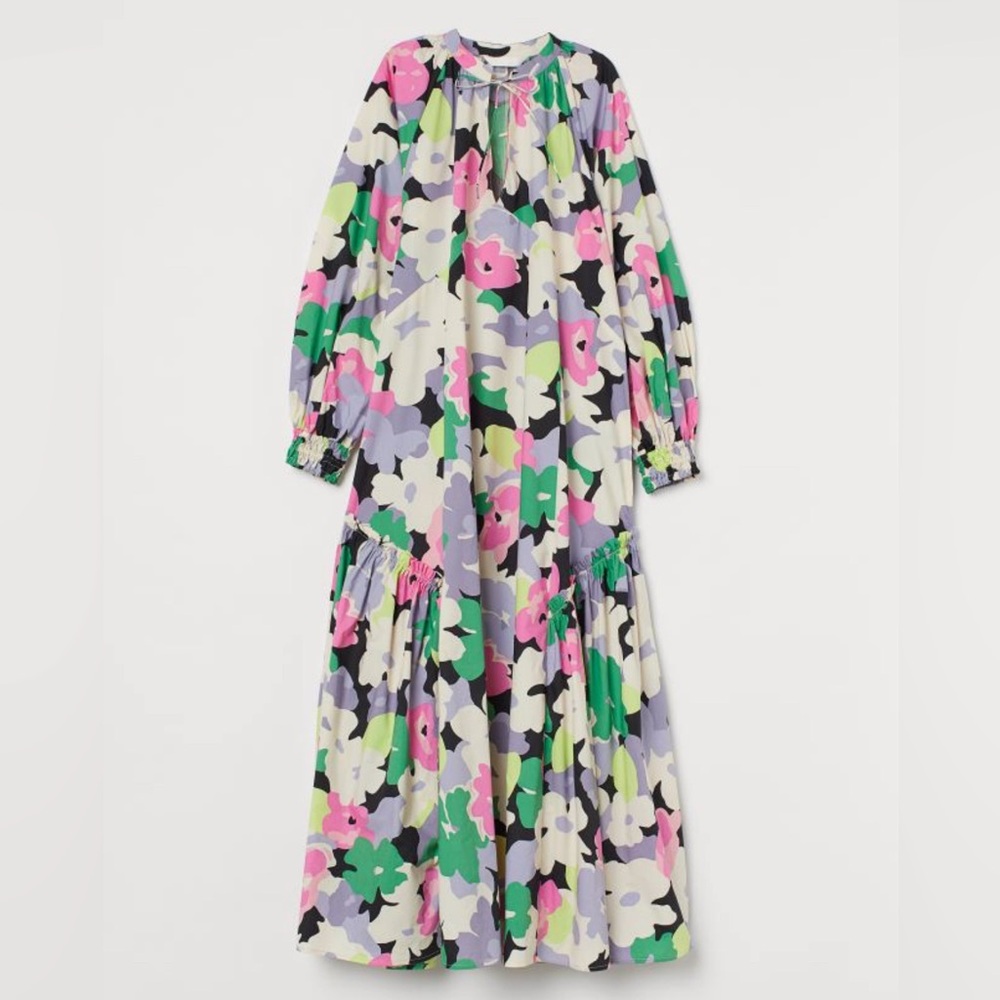 Worn once & like new! H&M Cotton Floral Kaftan